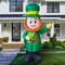 4 Feet Inflatable St Patrick's Day Decoration, Blow Up Leprechaun with Green Hat and Lucky Clover in Hand for Indoor Outdoor Lawn Yard